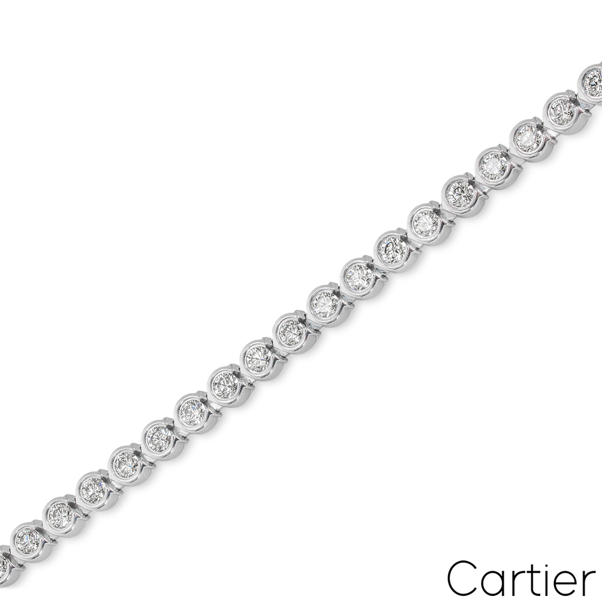 Cartier C de Cartier Diamond 18K White Gold Bracelet